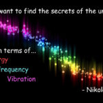 If you want to find the secrets of the universe, think in terms of energy, frequency, and vibration. Nikola Tesla quote on Biology of Technology